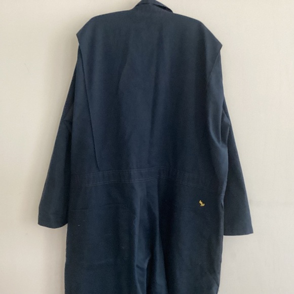 Red Kap Blue Paint Thrashed Twill Action Back Coverall with Chest Pockets Sz 50 - Picture 6 of 8